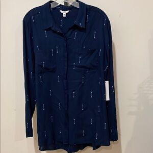 Sonoma Navy Blue Button Down Shirt